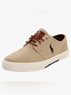 Vintage Polo Ralph Lauren Mens Faxon Low Canvas Lace Up Sneaker Size 8D Pony